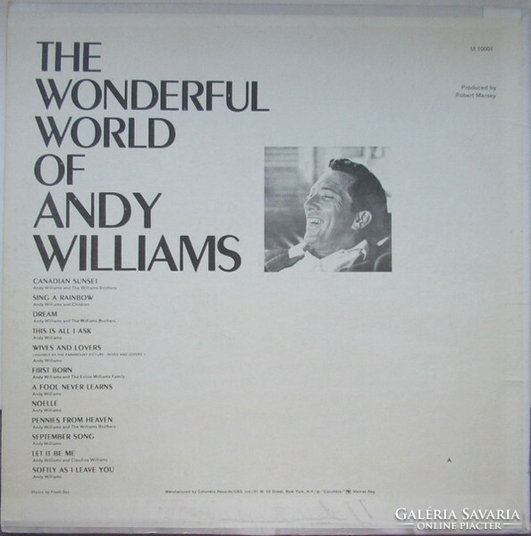 Andy Williams - The Wonderful World Of Andy Williams (LP, Album, Ltd, RE)