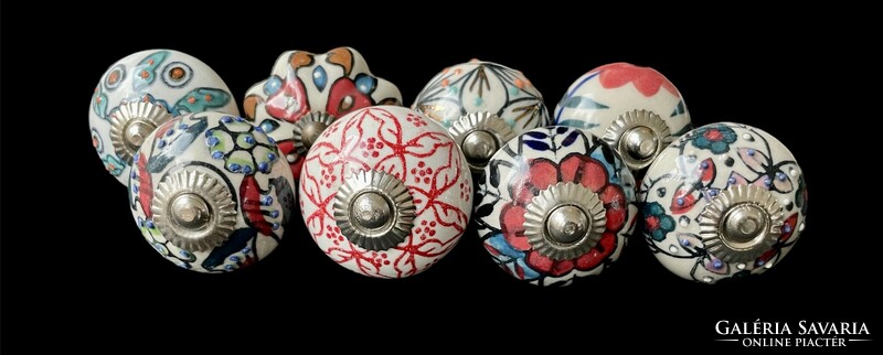 Vintage style porcelain furniture knob set (8 pieces)