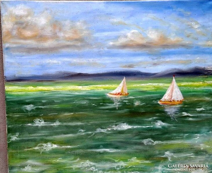 Balaton ( olaj,vászon )Mérete: 50x70 cm.