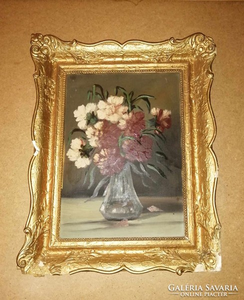 Flower still life painting in a picture frame 37*46 cm