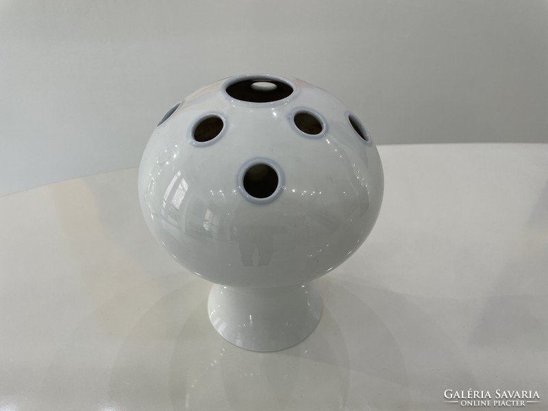 Herendi modern porcelán váza retro mid century Cs. Illés Irén terve
