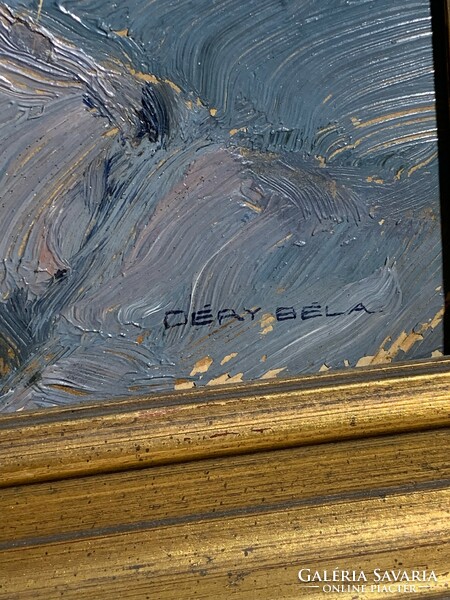 Déry Béla olaj, fán festménye, 50 x 60 cm-es. 0278