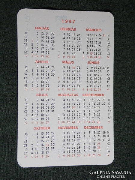 Card calendar, Sony brand service, Pécs, Pécsvárad, 1997, (5)