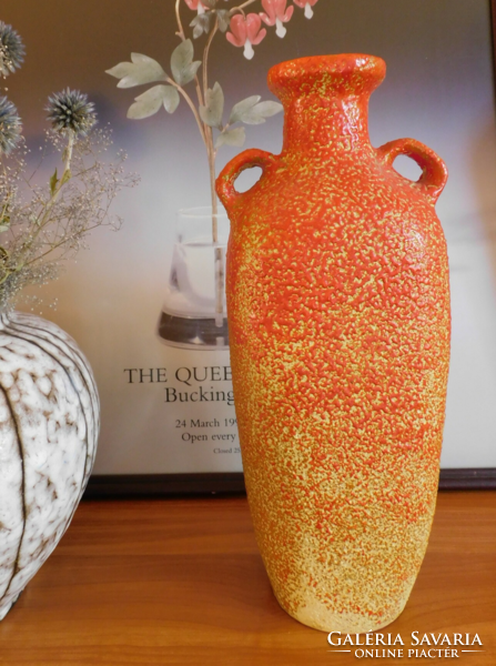 Pesthidegkúti kerámia váza - 36.5 cm - Csizmadia Margit