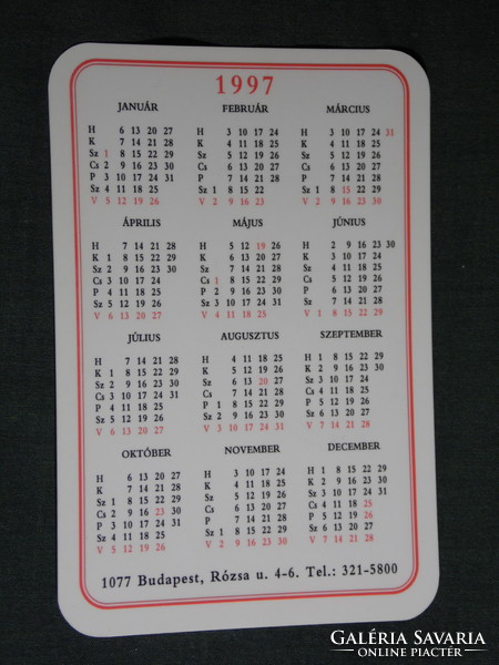 Card calendar, fki, vik hospitality tourism secondary school, Budapest, 1997, (5)