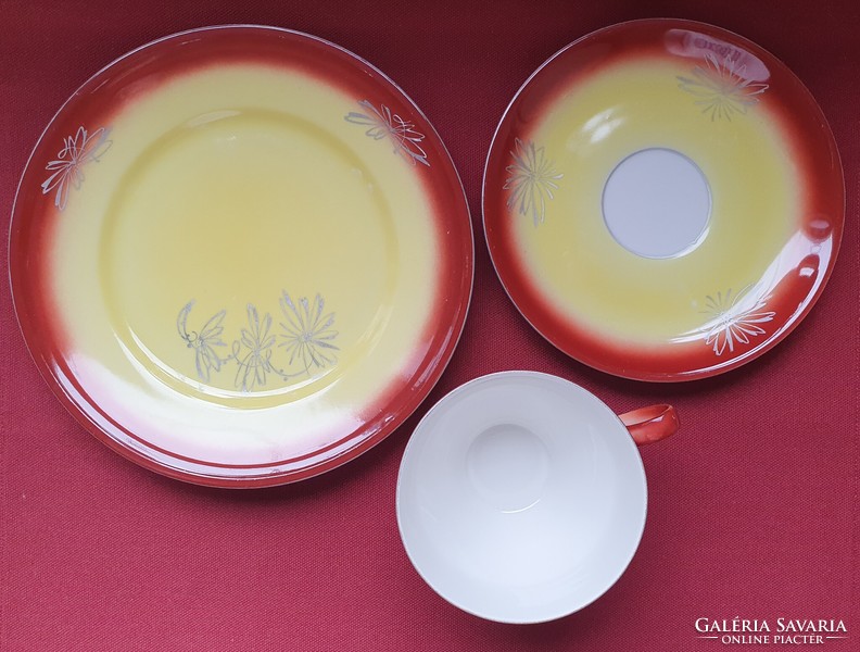 Rha reichenbach oscar german porcelain coffee tea breakfast set cup saucer small plate plate
