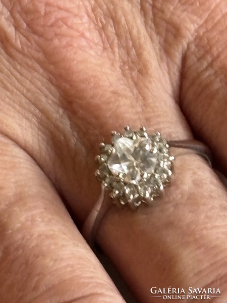 58-59-es Nagyköves Sterling ezüst gyűrű ! Ékszerész által polírozott! Kívánságra méretre szűkíti!