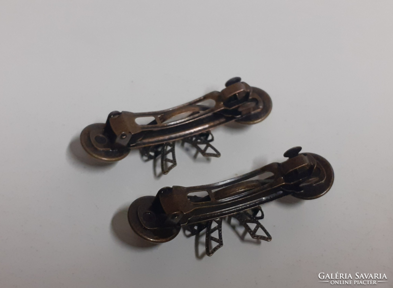 2-Pcs bronze pattern French hair clip