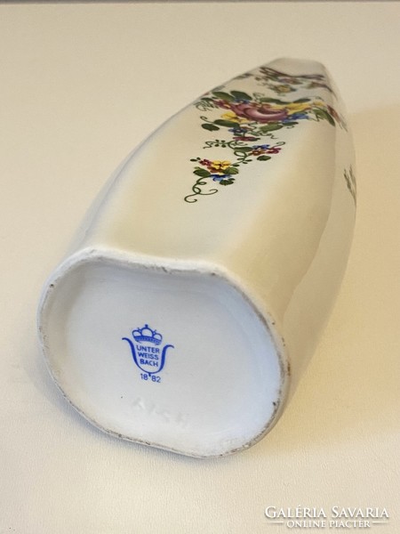 German unterweissbach flower porcelain vase 21 cm