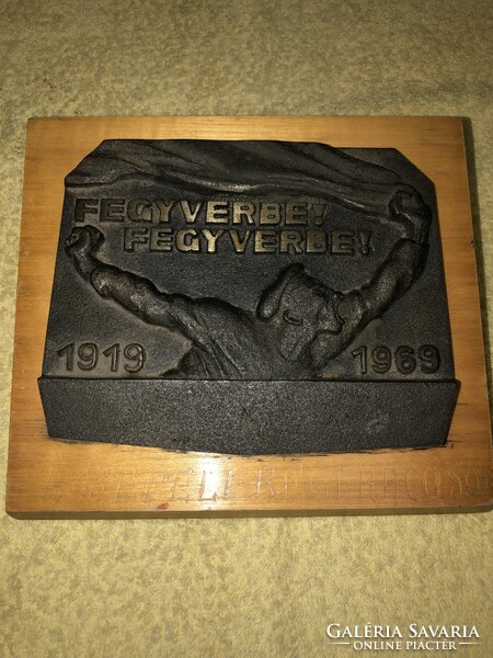 Bronze plaque for weapon