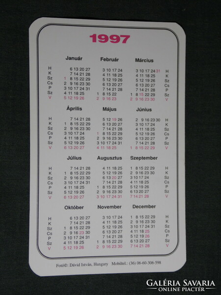 Card calendar, car wrecker, Szeged, 1997, (5)