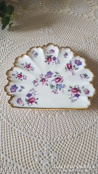 A wonderful shell-shaped, flowery English porcelain offering