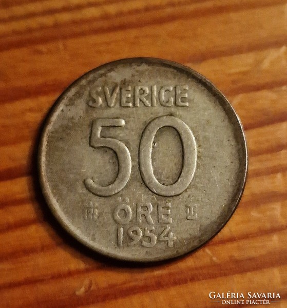 Svéd ezüst érme 50 öre