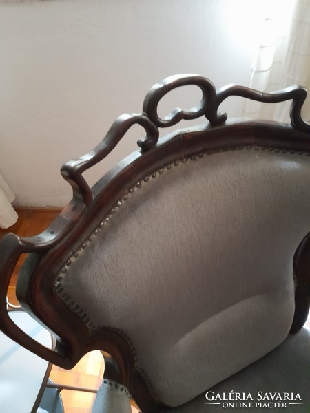 Baroque, carved spring, comfortable armchair