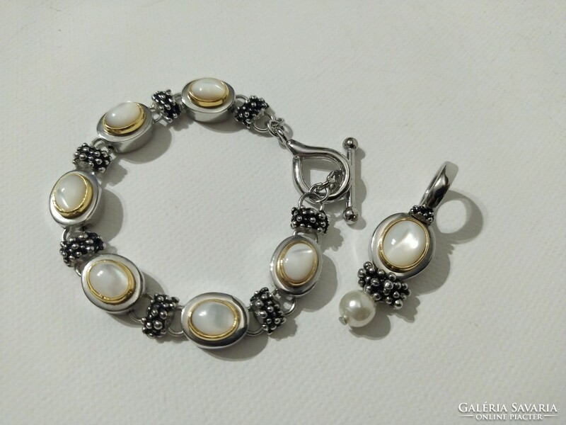 Massive and showy bracelet + pendant set