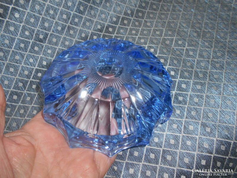 Nice blue thick glass ashtray