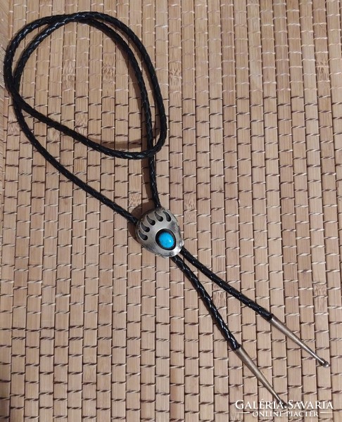 Navajo handmade silver bolo tie