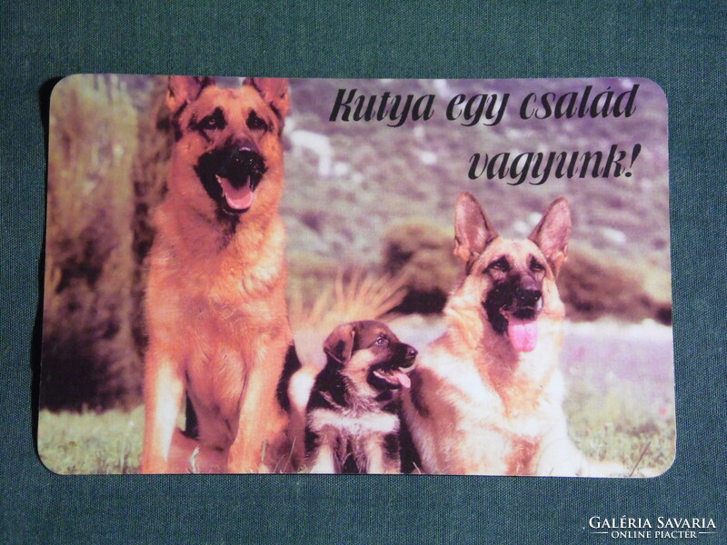 Card calendar, gift shop, animals series, dog, 1997, (5)