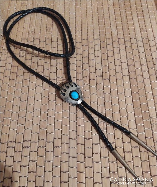 Navajo handmade silver bolo tie