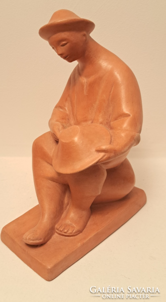 Béla Kucs (1925-1984) flawless terracotta statue