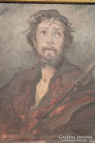 Carving Martin - messiah Jesus with a crown of thorns