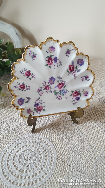 A wonderful shell-shaped, flowery English porcelain offering