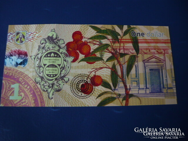 Prometheus island / prometheus island 1 dollar 2020 flower parrot! Rare fantasy paper money! Ouch!