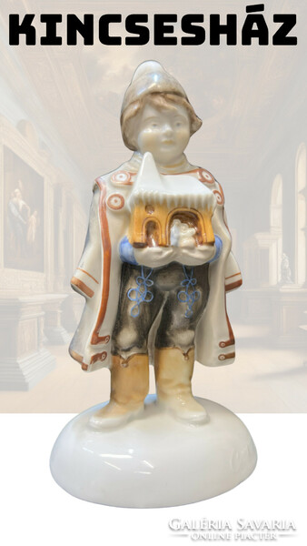 Herendi Betlehemes figura - Csapvári(y) Károly - jubileumi pecséttel jelezve az alján