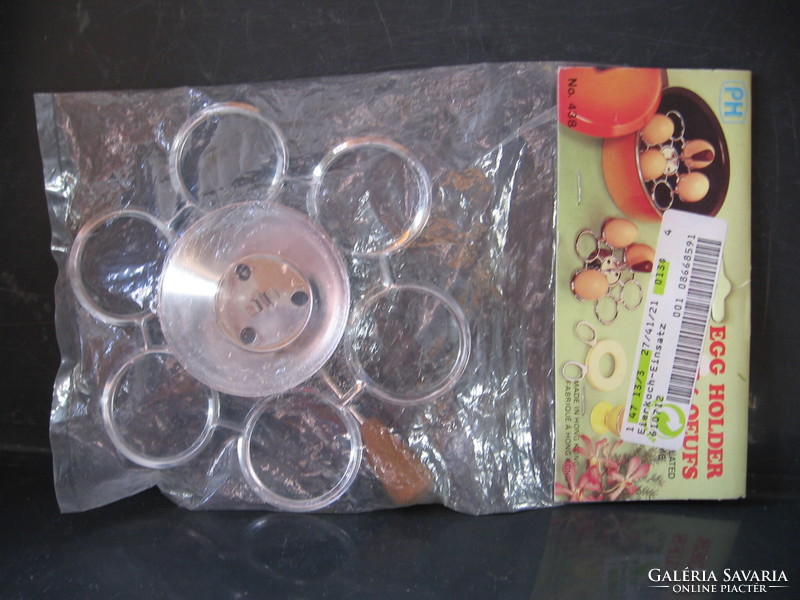 Retro tojásfőző tartó 6 állásos rozsdamentes, eredeti csomagolásban Made in Hong Kong