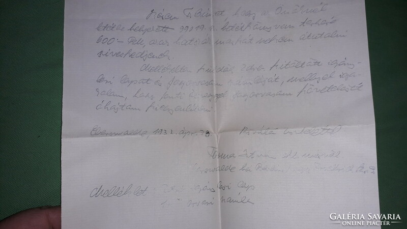 1932. PESTI KERESKEDELMI BANK kontra TORMA ISTVÁN levelezés céges pír egyben a képek szerint