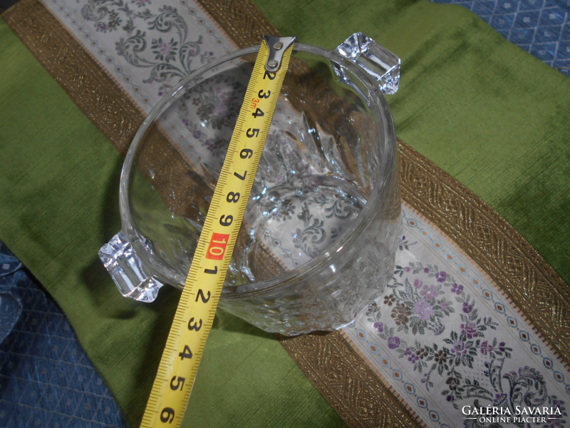 Vastag üveg jégkocka tartó  12 cm