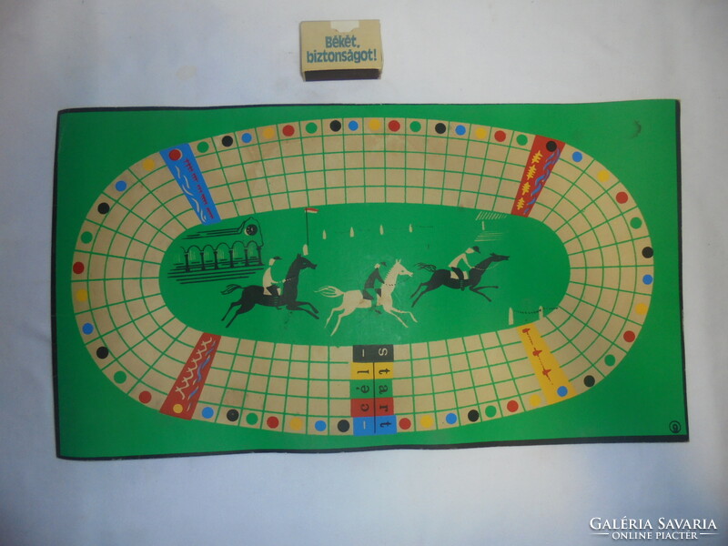 Retro board game board, board - horse race.