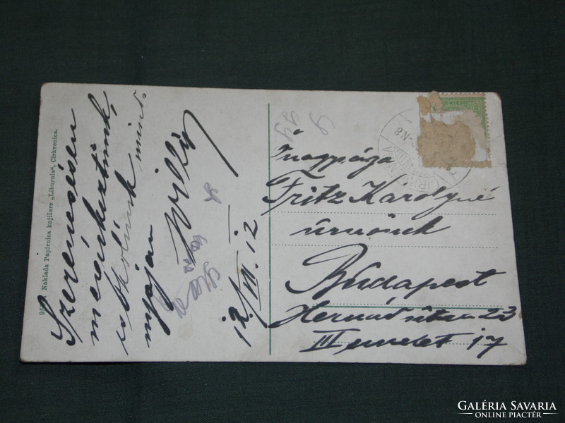Képeslap, Postkarte, Horvátország, Cirkvenica látkép részlet