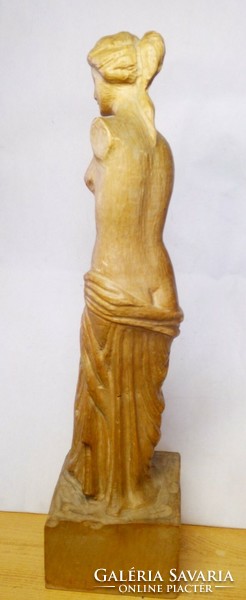 Méloszi Aphrodité, egész alakos faragott natúr faszobor kifogástalan állapotban