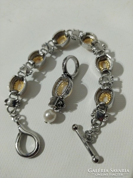 Massive and showy bracelet + pendant set