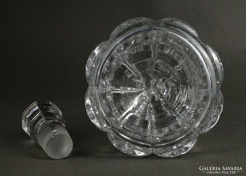 1Q055 Régi gyönyörű üveg kiöntő 15.5 cm