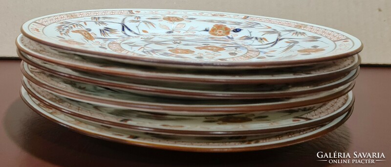 Zsolnay bamboo pattern 6 dessert plates from 1884--