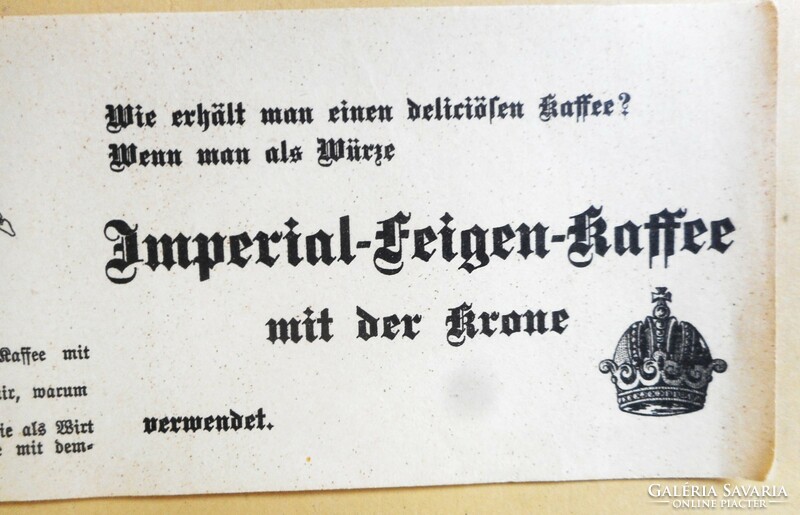 Régi nagyméretű kávé reklámlap ((Schepper's Imperal 1910 K.u.K.)