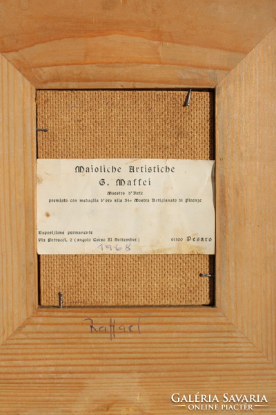 Olasz G. Maffei  - miniatűr kerámia kép párban, 1968