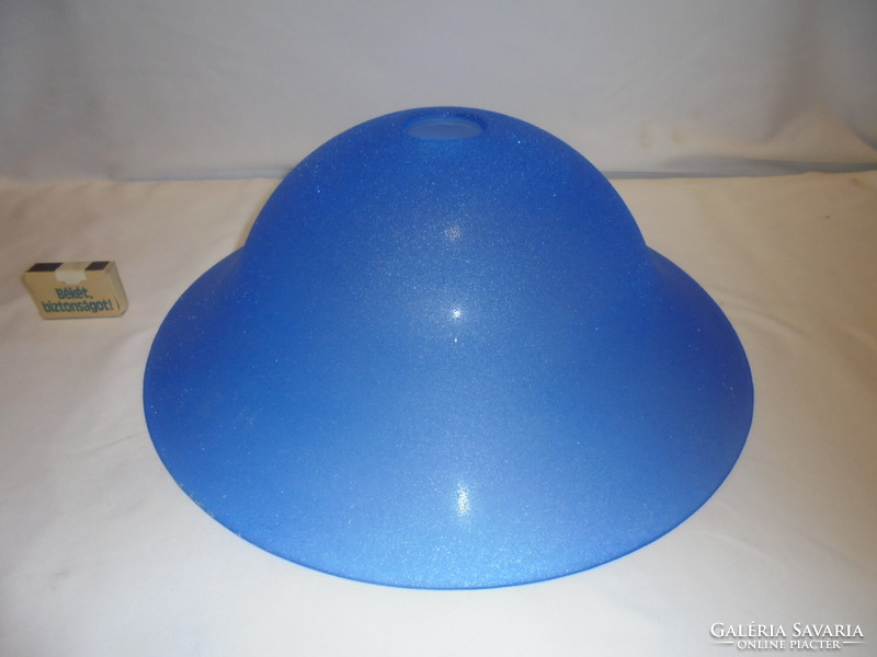 Lamp, chandelier shade - blue solid glass