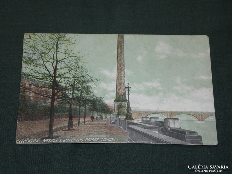 Képeslap, Postkarte,Cleopatra's Needle, London, Anglia