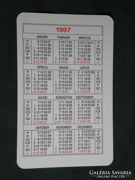 Card calendar, partner audi volkswagen car parts store, Pécs, 1997, (5)