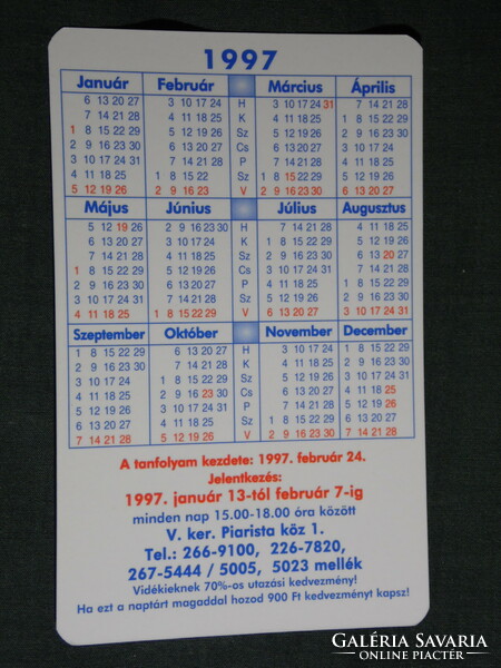 Card Calendar, Elte eötvös Loránd University of Science, Budapest, 1997, (5)