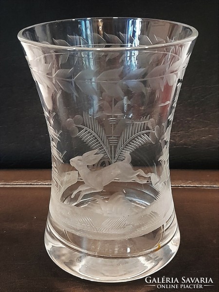 Sale! Old engraved hunting glass fixed HUF 3,000.