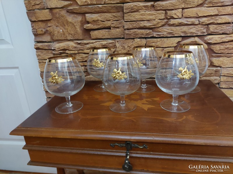 6 Deaf grouse cognac hunting glasses