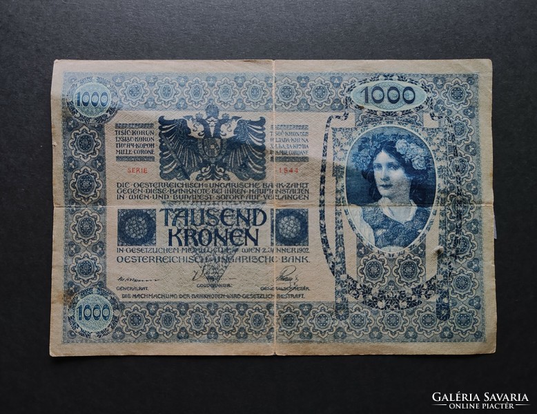 Ausztria 1000 Korona 1902, VG+