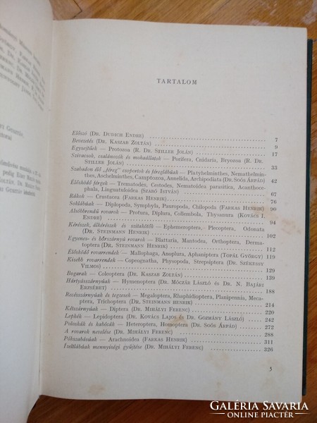 The collection of animals antique book 1962 book kasab z.- Soós á.- Dr móczár l