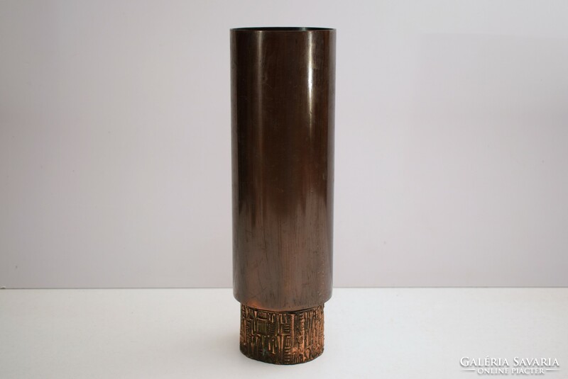 Mid Century Iparművészeti Réz Váza / Retró váza