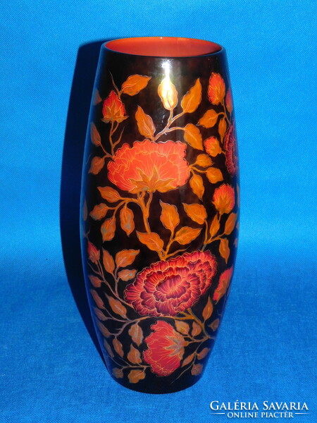 Zsolnay eozin multi-burner cigar vase /34 cm/