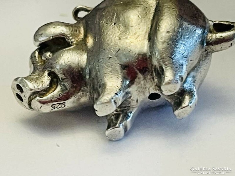 Sterling silver lucky pig